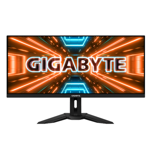 מסך Gigabyte M34WQ 144HZ UWQHD 1MS HDR400 IPS KVM 21:9 SPK BLACK