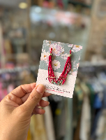 צמיד חרוזים בורדו