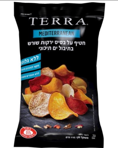 חטיף צ'יפס ירקות שורש בתיבול ים תיכוני Terra