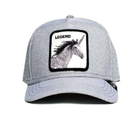 Goorin Bros LEGEND Unicorn כובע מצחיה חד קרן נצנצים כסף