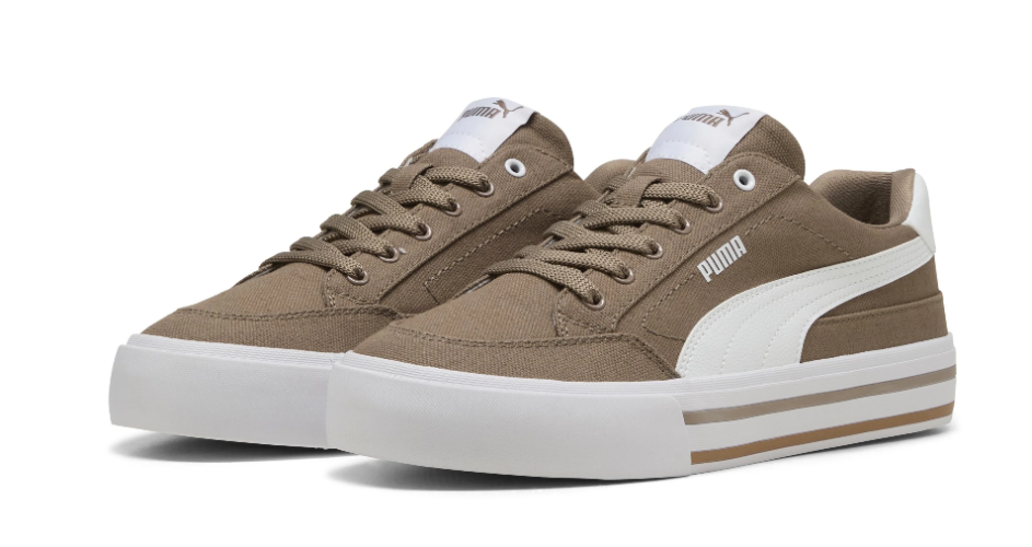 נעלי פומה PUMA Court Classic חום לבן