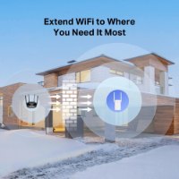 מגדיל טווח Mercusys ME80X AX3000 Wi-Fi 6 – אינפוגרפיקה המראה הגברת אות אלחוטי דרך קירות בבית מושלג אלחוטית