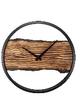 שעון קיר - גזע עץ טבעי - FOREST 45CM