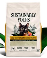 חול מתגבש לחתולים גרגירים גדולים 5.9 ק''ג Sustainably Yours – אריזת חול לחתולים בצבע קרם עם איור חתול תירס