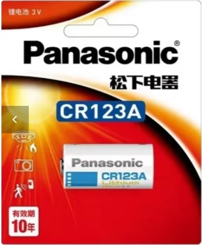 Panasonic CR123A 3V Photo Lithium Battery CR123A 3V סוללה למצלמות CR123 , CR123A 3 VOLT