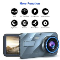 "מצלמת דרך דו‑ערוצית Full HD עם ראיית לילה וחיישן חניה
