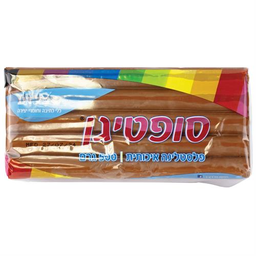 פלסטלינה איכותית 500 גרם חום - סופטיגן