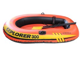 סירה מתנפחת ל3 אנשים בצבע כתום EXPLORER 300 עד 186 קג 211X117X41 סמ 58332 מבית INTEX