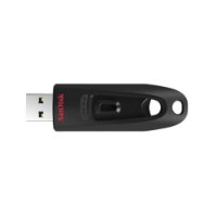 זיכרון נייד SanDisk Ultra USB 3.0 512GB – פריט בודד של כונן פלאש שחור עם מחבר USB מושט עם 4K