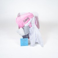 מתנה ליולדת- Baby Fun- שמיכה, שמיכי ארנב,סדין עריסה, נשכן רעשן, חיתול בד