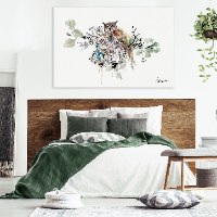 תמונה של ינשוף בחדר שינה מודרני מעץ