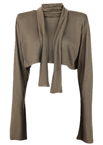 Twist & Tie Crop In Brown