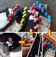 מארז 60 אטבי גרביים ייחודיים מבית SockLock – הפתרון הסופי לתעלומת הגרביים האבודות בכביסה!