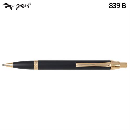 עט ניקו אנודייז שחור זהב כדורי XP-839b X-Pen NIKKO Anodize