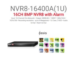 מערכת הקלטה לשש עשרה מצלמות V2-2T 1U-)Provision 5mp IP NVR8-16400