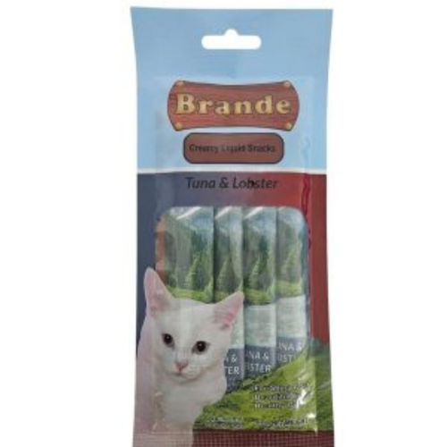 BRANDE - חטיף קרם לחתול עם טונה ולובסטר 60 גר'