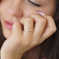 טבעת נישואין דקה מעוגלת חלקה מידות 19-30