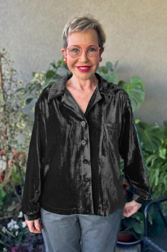 ז'קטון קטיפה שחור