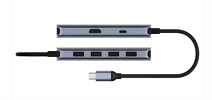 CUDY 6-IN-1 USB-C Hub 4K HDMI UH500
