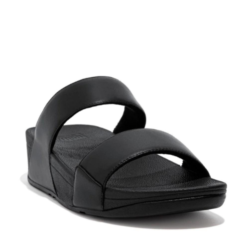 FITFLOP | פיטפלופ - Fitflop Lulu Leather Slides Black פיט פלופ כפכפי נשים עור שחור