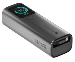 סוללה ניידת Miracase MPB20RC165W – פריט בודד אפור כהה עם מסך דיגיטלי וכיתוב טעינה מהירה