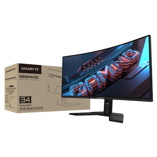 מסך גיימינג Gigabyte GS34WQC WQHD VA 135Hz 1Ms Curved HDR Ready