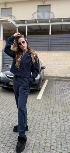חליפת קרופ alo yoga - כחול
