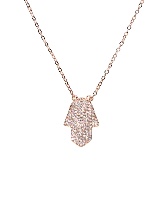 Mano Crystal Necklace Rose Gold