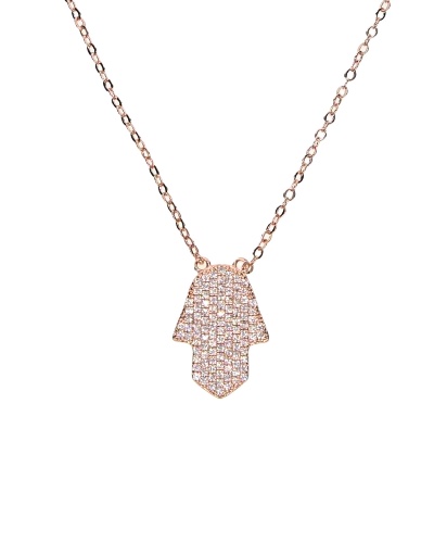 Mano Crystal Necklace Rose Gold