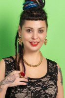 עגילי קליפס מתכת אשכול מוזהב