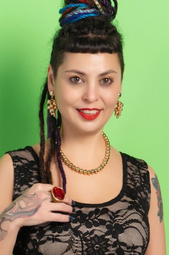 עגילי קליפס מתכת אשכול מוזהב