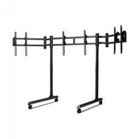 מעמד מסך Next Level Racing Round Tube Freestanding Triple Monitor Stand