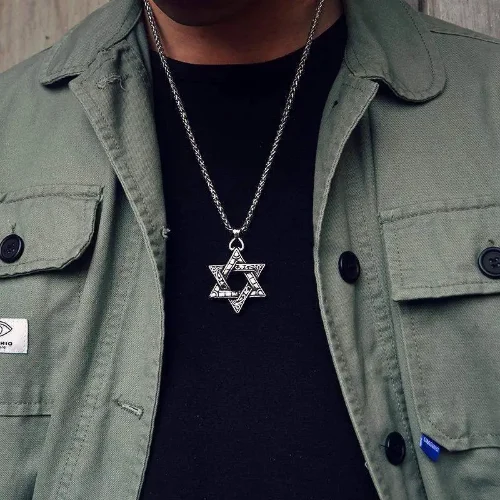 שרשרת מגן דוד לגבר