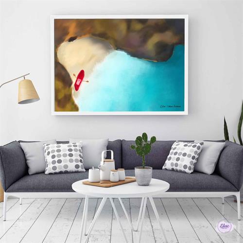Blue Coastal Canvas Print