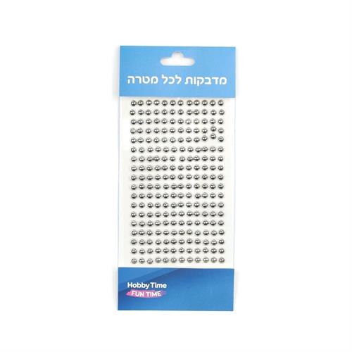 אבני שיבוץ דביקות 6 מ"מ צבע כסף