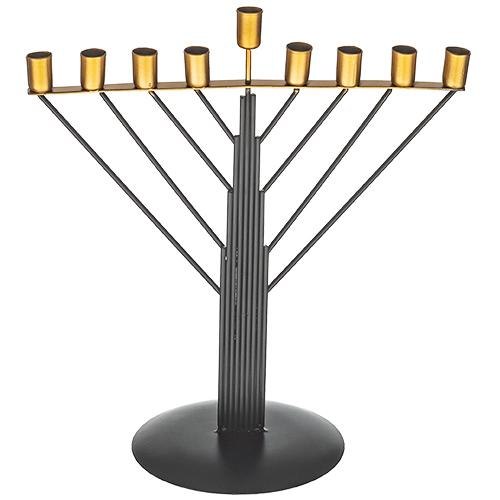 חנוכיית חוטים חבד לנרות – שחור