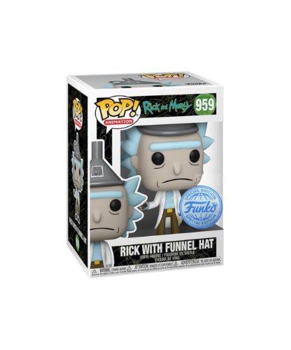 בובת פופ ריק ומורטי – ריק – Funko POP! Animation: Rick & Morty – Rick w/ Funnel Hat #959 SE