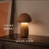 ארוך - עץ בהיר - מנורת שולחן נטענת מעוצבת בצורת פטריה