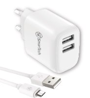מטען קיר 12W עם כבל מיקרו USB - דגם STTC12W-DO מבית SmarTech