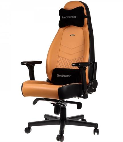 כסא גיימינג עור אמיתי Noblechairs ICON Real Leather Gaming Chair Cognac/Black