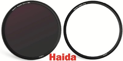 Haida NanoPro Magnetic ND3.0 10 stop Filter with Adapter Ring (77mm) פילטר 10 סטופ ND מגנטי עגול
