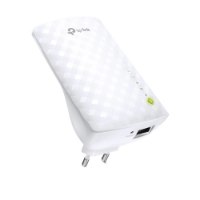 מגדיל טווח אלחוטי Tp-Link RE220 AC750 Mesh Wi-Fi Range Extender – 5GHz פריט בודד לבן עם תקע מחוונים וחיבור רשת