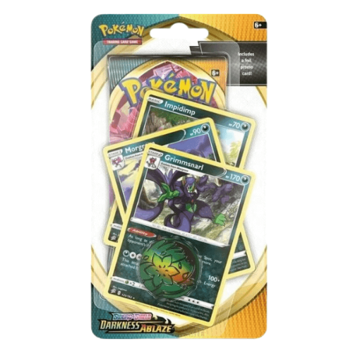 Pokemon TCG: SWSH Darkness Ablaze -Grimmsnarl Premium Checklane Blister קלפי פוקימון מקוריים בליסטר