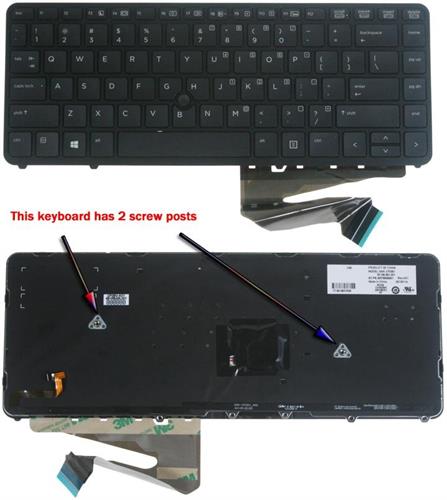החלפת מקלדת למחשב נייד HP Elitebook 840 850 ZBook 14 Backlit Keyboard