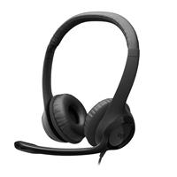 אוזניות קשת חוטיות Logitech H390 USB-C צבע שחור