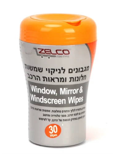 מגבונים לניקוי שמשות ומראות הרכב