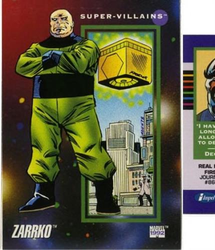 קלף בודד מארוול marvel - zarrko - Universe Series 3 - 127