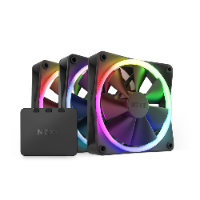 סט 3 מאווררים ובקר NZXT F120RGB 120MM RGB BLACK TRIPLE PACK FANS