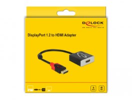 מתאם אקטיבי Delock Active DisplayPort 1.2 Adapter to HDMI 4K 60 Hz with HDR