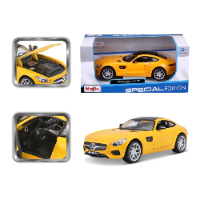דגם מכונית מרצדס - Maisto 1:24 Mercedes-Benz AMG GT YELLOW
